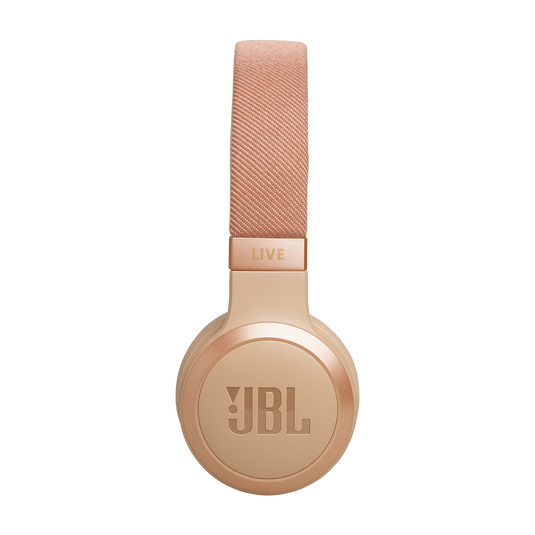 JBL Live 670NC - Sandstone - Wireless On-Ear Headphones with True Adaptive Noise Cancelling - Left image number null